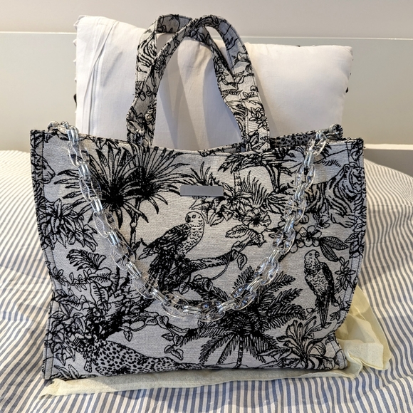 Tropical Canvas Tote - Picture 1 of 3